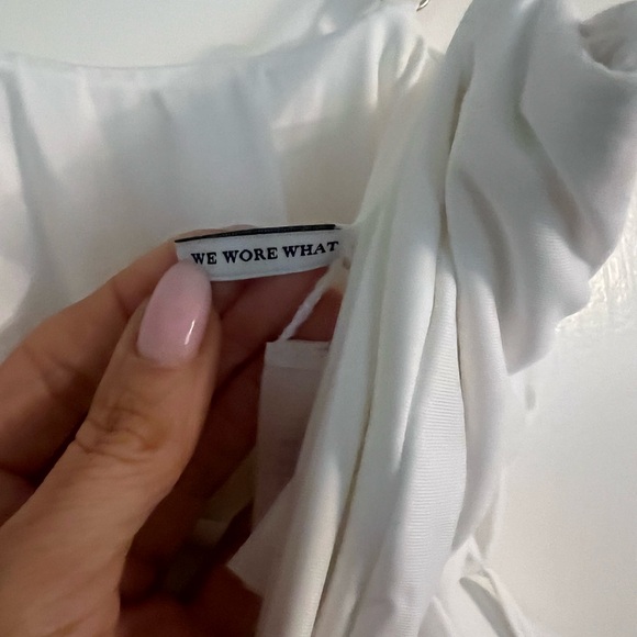 WeWoreWhat one piece with belt white swimwear! - Picture 3 of 4